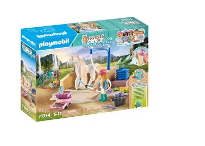 Opakowanie Playmobil Isabella i Lioness z myjnią dla koni 71354