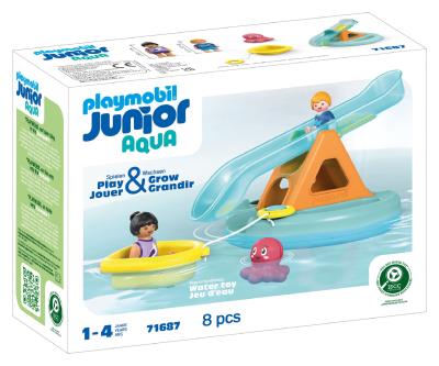 Opakowanie Playmobil JUNIOR AQUA Pływająca wyspa ze zjeżdżalnią 71687