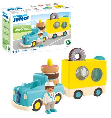 Opakowanie Playmobil JUNIOR Szalony Donut Truck z funkcją układania i sortowania 71702