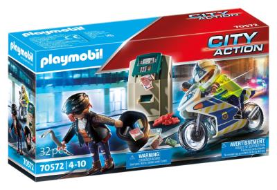 Opakowanie Playmobil Policyjny motor Pościg za przestępcą 70572