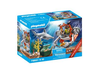 Opakowanie Playmobil Poszukiwania skarbu łodzią podwodną 71860
