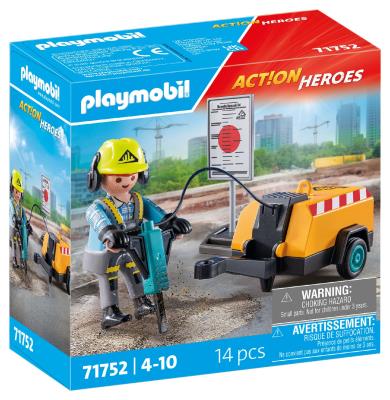 Opakowanie Playmobil Pracownik budowlany z młotem pneumatycznym 71752