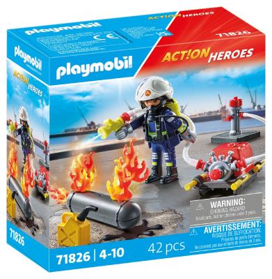Opakowanie Playmobil Strażak z pompą wodną 71826