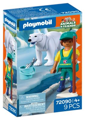 Opakowanie Playmobil Zoo Niedźwiedź polarny i opiekun 72090