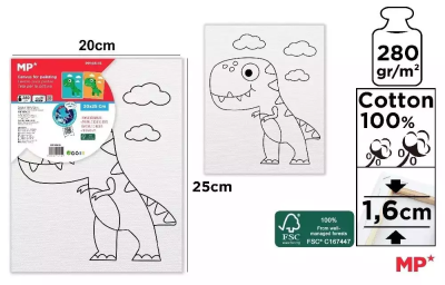 Opakowanie Płótno do malowania dinozaur 20x25
