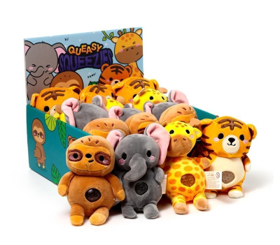 Pluszowa zabawka do ściskania Queasy Squeezy mix. Wydawca: PUCKATOR. SmakLiter.pl Opakowanie Pluszowa zabawka do ściskania Queasy Squeezy mix