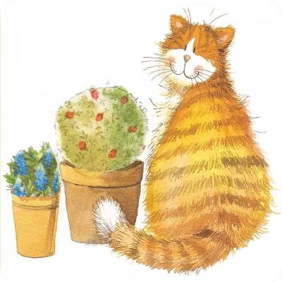 Podkładka pod kubek C173 Kot Whiskers. Wydawca: Alex Clark. SmakLiter.pl Opakowanie Podkładka pod kubek C173 Kot Whiskers