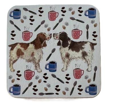 Podkładka pod kubek C248 Psy i kawa. Wydawca: Alex Clark. SmakLiter.pl Opakowanie Podkładka pod kubek C248 Psy i kawa