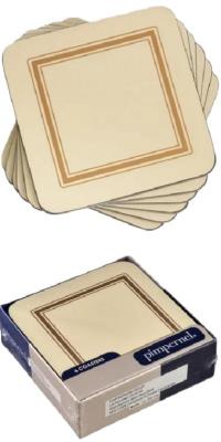Podkładki kremowe 10,5x10,5mm 6szt. Wydawca: Pimpernel. SmakLiter.pl Opakowanie Podkładki kremowe 10,5x10,5mm 6szt