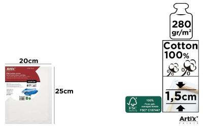 Podobrazie 20x25x1,5cm 280G/m2. Wydawca: Artix. SmakLiter.pl Opakowanie Podobrazie 20x25x1,5cm 280G/m2