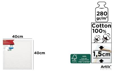 Opakowanie Podobrazie 40x40x1,5cm 280G/m2