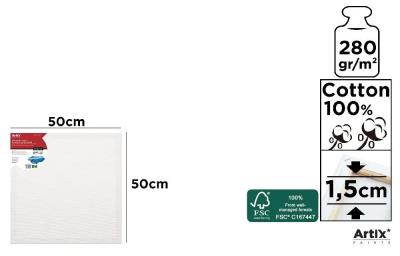 Podobrazie 50x50x1,5cm 280G/m2. Wydawca: Artix. SmakLiter.pl Opakowanie Podobrazie 50x50x1,5cm 280G/m2