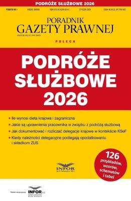 Okładka książki Podróże służbowe 2026. Podatki 1/2026
