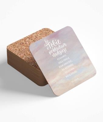 Opakowanie Podstawka korkowa - Bo w tobie pokładam