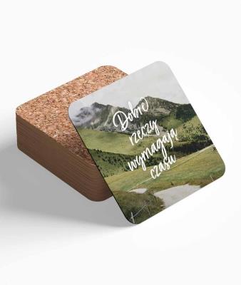 Opakowanie Podstawka korkowa - Dobre rzeczy wymagają czasu