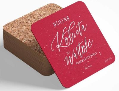 Opakowanie Podstawka korkowa - Dzielna Kobieta