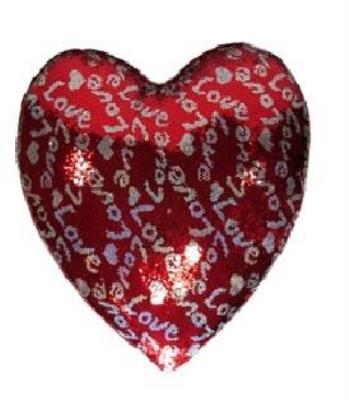 Opakowanie Poduszka Serce cekinowe 60cm