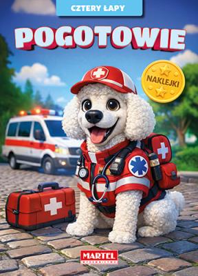Okładka książki Pogotowie. Cztery łapy. Kolorowanka z naklejkami