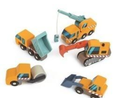 Opakowanie Pojazdy budowlane drewniane 5szt