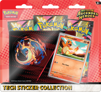 Opakowanie Pokémon TCG: Mega Evolution - Ascended Heroes - Tech Sticker Collection - Charmander/Mega Charizard Y