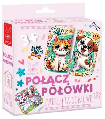 Połącz Połówki Zwierzęta Domowe 3+. Wydawca: Kangur. SmakLiter.pl Opakowanie Połącz Połówki Zwierzęta Domowe 3+