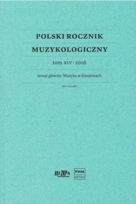 Okładka książki Polski Rocznik Muzykologiczny T.14 2016 Muzyka...