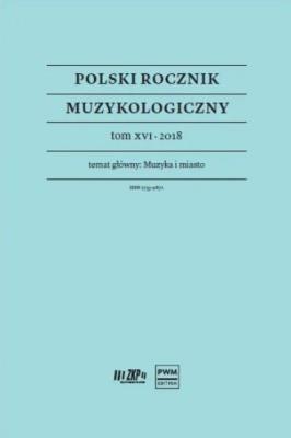 Okładka książki Polski Rocznik Muzykologiczny T.16 2018