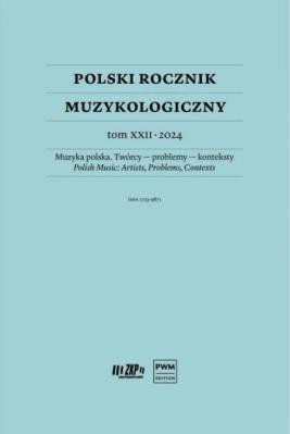 Okładka książki Polski Rocznik Muzykologiczny T.22 2024