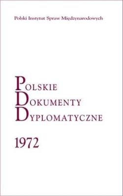 Okładka książki Polskie Dokumenty Dyplomatyczne 1972