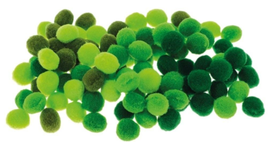 Opakowanie Pompony zielone 10mm 100szt