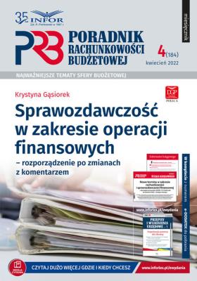 Poradnik Rachunkowości Budżetowej 4/2022. Autor: Gąsiorek Krystyna. SmakLiter.pl Okładka książki Poradnik Rachunkowości Budżetowej 4/2022