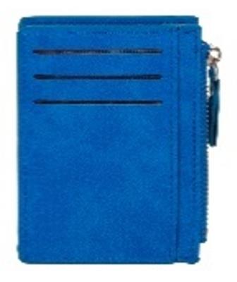 Portfel na karty z suwakiem kobaltowy. Wydawca: Antra. SmakLiter.pl Opakowanie Portfel na karty z suwakiem kobaltowy