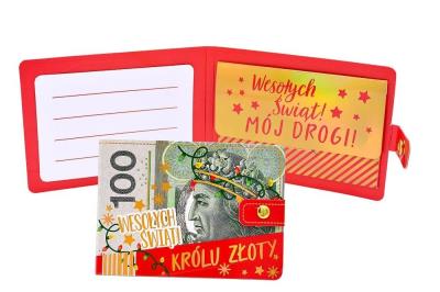 Opakowanie Portfelik Boże Narodzenie Banknot 100zł