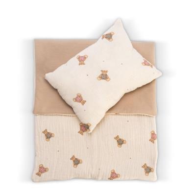 Opakowanie Pościel w misie do łóżeczka dla lalki do 46cm