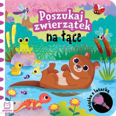 Okładka książki Poszukaj zwierzątek na łące. Książka z latarką