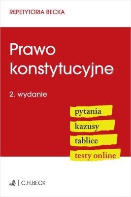 Prawo konstytucyjne. Pytania. Kazusy. Tablice. Testy online. Wydawca: C.H. Beck. SmakLiter.pl Opakowanie Prawo konstytucyjne. Pytania. Kazusy. Tablice. Testy online
