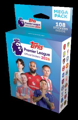 Opakowanie Premier League 2026 Stickers Mega Pack