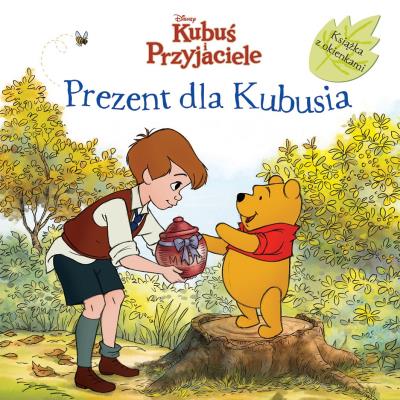Okładka książki Prezent dla Kubusia. Książka z okienkami. Disney Kubuś i Przyjaciele