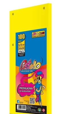 Przekładka do segregatora 1/3 A4 100K IT210 żółta. Wydawca: Alfa Pastello. SmakLiter.pl Opakowanie Przekładka do segregatora 1/3 A4 100K IT210 żółta