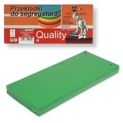 Przekładki do segregatora 100szt parrot. Wydawca: PENWORD. SmakLiter.pl Opakowanie Przekładki do segregatora 100szt parrot