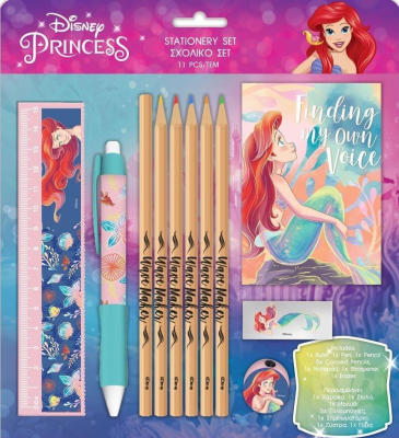 Przybory szkolne Ariel 11el. Wydawca: Diakakis. SmakLiter.pl Opakowanie Przybory szkolne Ariel 11el