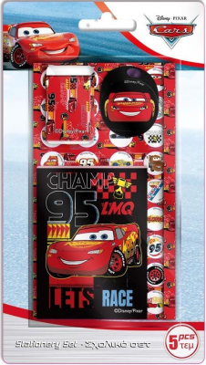 Przybory szkolne Cars 5el. Wydawca: Diakakis. SmakLiter.pl Opakowanie Przybory szkolne Cars 5el