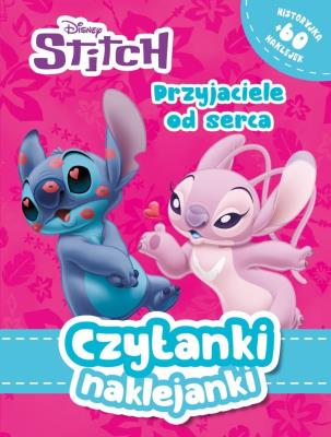 Przyjaciele od serca. Disney Stitch. Czytanki naklejanki. Autor: Siwak Ilona. SmakLiter.pl Okładka książki Przyjaciele od serca. Disney Stitch. Czytanki naklejanki