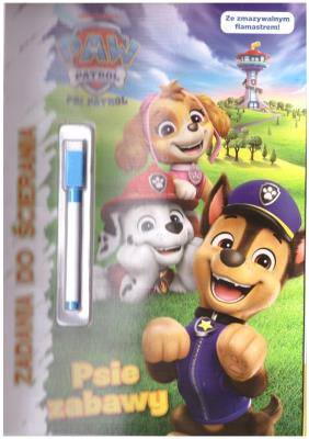 Psi Patrol. Zadania do ścierania. Autor:   Praca zbiorowa. SmakLiter.pl Okładka książki Psi Patrol. Zadania do ścierania