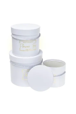 Pudełko Flower Box 3szt biały ROZETTE. Wydawca: ROZETTE. SmakLiter.pl Opakowanie Pudełko Flower Box 3szt biały ROZETTE