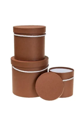 Opakowanie Pudełko Flower Box 3szt brązowy ROZETTE