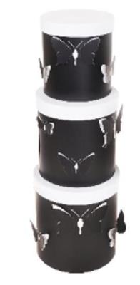 Pudełko Flower Box 3szt czarne serce ROZETTE. Wydawca: ROZETTE. SmakLiter.pl Opakowanie Pudełko Flower Box 3szt czarne serce ROZETTE