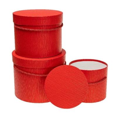 Opakowanie Pudełko Flower Box 3szt czerwony ROZETTE