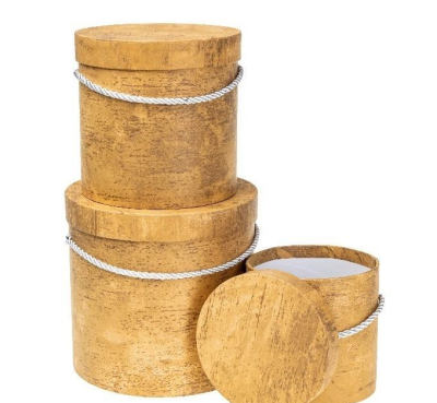 Pudełko Flower Box 3szt drewno żółte ROZETTE. Wydawca: ROZETTE. SmakLiter.pl Opakowanie Pudełko Flower Box 3szt drewno żółte ROZETTE