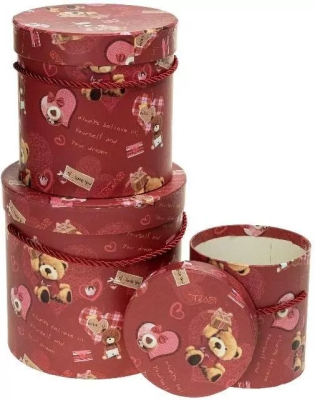 Pudełko Flower Box 3szt Miś czerwony ROZETTE. Wydawca: ROZETTE. SmakLiter.pl Opakowanie Pudełko Flower Box 3szt Miś czerwony ROZETTE